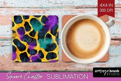 Mardi Gras Square Coaster - Carnival Coaster PNG Sublimation Product Image 1