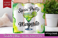 Margarita Cocktail Tumbler Wrap Summer Drink Tumbler PNG Product Image 1
