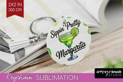 Margarita Cocktail Keychain PNG Summer Drink Keychain Product Image 1