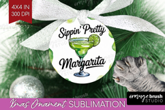 Margarita Cocktail Ornament PNG Summer Drink PNG Sublimation Product Image 1