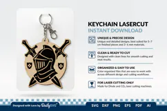 Medieval Sword and Helmet Keychain SVG Product Image 2