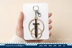 Medieval Sword Keychain SVG | Knight Sword Cut File Product Image 2
