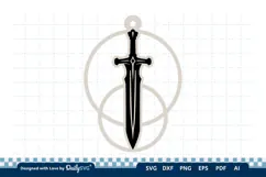 Medieval Sword Keychain SVG | Knight Sword Cut File Product Image 3