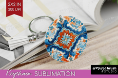 Mediterranean Keychain PNG - Italian Tile Keychain Product Image 1