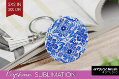 Mediterranean Keychain PNG - Italian Tile Keychain Product Image 1