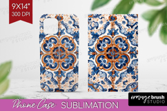 Mediterranean Phone Case PNG - Italian Tile Case PNG Product Image 1