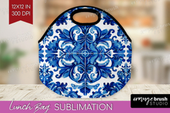 Mediterranean Lunch Bag - Italian Tile Lunch Bug PNG Product Image 1