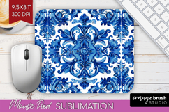 Mediterranean Mouse Pad Sublimation - Italian Tile Mousepad Product Image 1