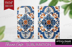 Mediterranean Phone Case PNG - Italian Tile Case PNG Product Image 1