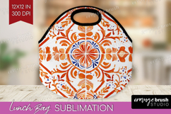 Mediterranean Lunch Bag - Italian Tile Lunch Bug PNG Product Image 1