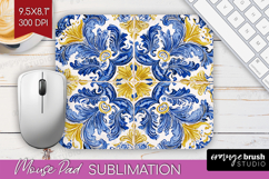 Mediterranean Mouse Pad Sublimation - Italian Tile Mousepad Product Image 1