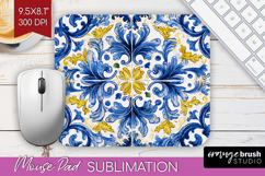 Mediterranean Mouse Pad Sublimation - Italian Tile Mousepad Product Image 1