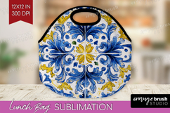 Mediterranean Lunch Bag - Italian Tile Lunch Bug PNG Product Image 1
