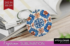 Mediterranean Keychain PNG - Italian Tile Keychain Product Image 1
