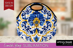 Mediterranean Lunch Bag - Italian Tile Lunch Bug PNG Product Image 1