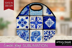 Mediterranean Lunch Bag - Italian Tile Lunch Bug PNG Product Image 1