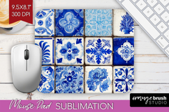 Mediterranean Mouse Pad Sublimation - Italian Tile Mousepad Product Image 1