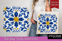 Mediterranean Tote Bag - Italian Tile Tote Bag PNG Product Image 1