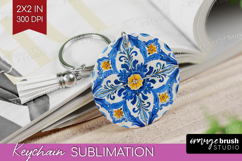 Mediterranean Keychain PNG - Italian Tile Keychain Product Image 1
