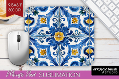 Mediterranean Mouse Pad Sublimation - Italian Tile Mousepad Product Image 1