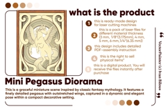 Decorative Box with Pegasus Fantasy Scene - Laser Cut File Product Image 6
