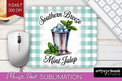 Mint Julep Cocktail Mouse Pad Sublimation Summer Drink PNG Product Image 1