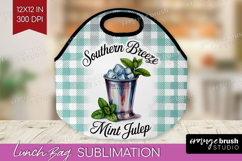 Mint Julep Cocktail Lunch Bag Summer Drink Lunch Bug PNG Product Image 1