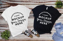 Bella Canvas 3001 Mock-up BLACK &amp; WHITE Product Image 1