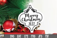 Merry Christmas 2022 SVG - Arabesque Christmas Ornament SVG Product Image 1