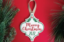 Merry Christmas 2022 SVG - Arabesque Christmas Ornament SVG Product Image 2