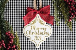 Merry Christmas 2022 SVG - Arabesque Christmas Ornament SVG Product Image 3