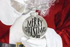 Merry Christmas 2023 SVG - Christmas Ornament SVG File Product Image 3