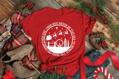 Santa Flying over the London Skyline - Round Sign SVG File Product Image 3
