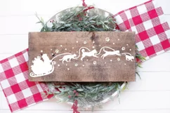 Christmas Dog and Cat Sleigh SVG File - Santa Sleigh SVG Product Image 3