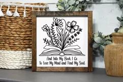 Floral Book SVG File | Into My Book I Go SVG Product Image 4