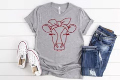 Cow SVG File - Cow with Bandana SVG Cut File Product Image 2
