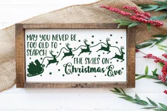 Christmas Sign SVG File - Santa and Reindeer SVG Product Image 3