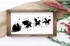 Santa Sleigh SVG - Santa and Mythical Animals SVG File Product Image 4