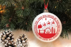 Santa Flying over the London Skyline - Round Sign SVG File Product Image 4