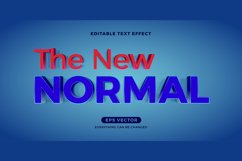 Modern Blue New Normal editable text effect vector template Product Image 1