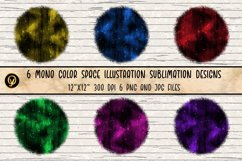 Mono Color Space Illustration Sublimation Designs. Product Image 1