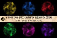 Mono Color Space Illustration Sublimation Designs. Product Image 8