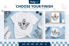 Monster FaceSVG - Cartoon Monster Face Cut File Product Image 3