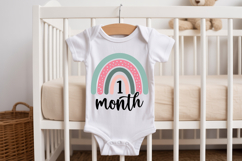 1 Month SVG | Baby Milestone SVG | Baby SVG | Newborn SVG Product Image 2