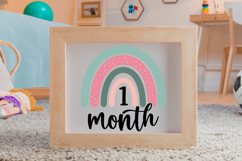 1 Month SVG | Baby Milestone SVG | Baby SVG | Newborn SVG Product Image 4