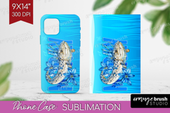 Moray Floral Phone Case PNG Sea Blue Case PNG Sublimation Product Image 1