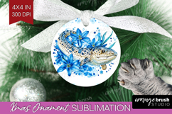 Moray Floral Ornament PNG Blue Flowers PNG Sublimation Product Image 1