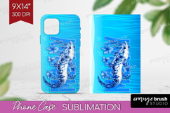 Moray Floral Phone Case PNG Sea Blue Case PNG Sublimation Product Image 1