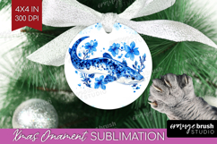 Moray Floral Ornament PNG Blue Flowers PNG Sublimation Product Image 1