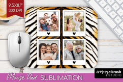 Animal Print Photo Mouse Pad PNG - Wild Animal Picture Frame Product Image 1